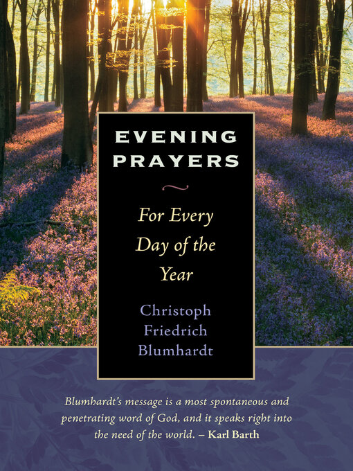 Title details for Evening Prayers by Christoph Friedrich Blumhardt - Available
